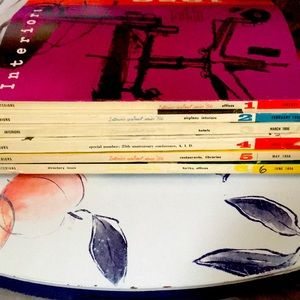 1965 Interiors Issues 1-6 January to June- 6 pcs Vintage Bundle